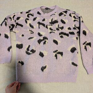 New Look Women's Purple tiger sweater/jumper